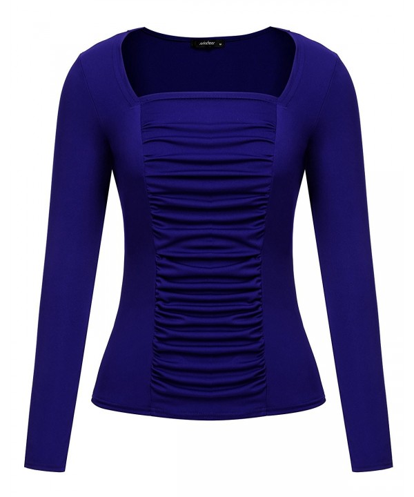 Mixfeer Womens Sleeve Square Mesh Front