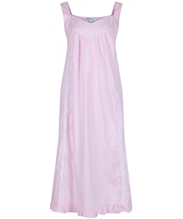 Cotton Victorian Sleeveless Nightgown Butterfly