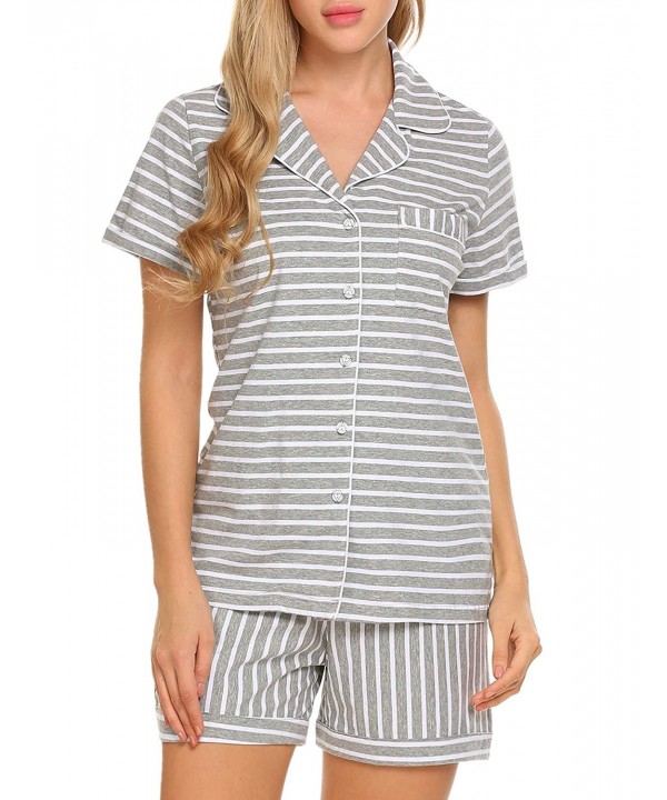 Ekouaer Pajama Womens Sleeve Sleepwear