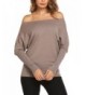 ELESOL womens Shoulder Pullover Sweater