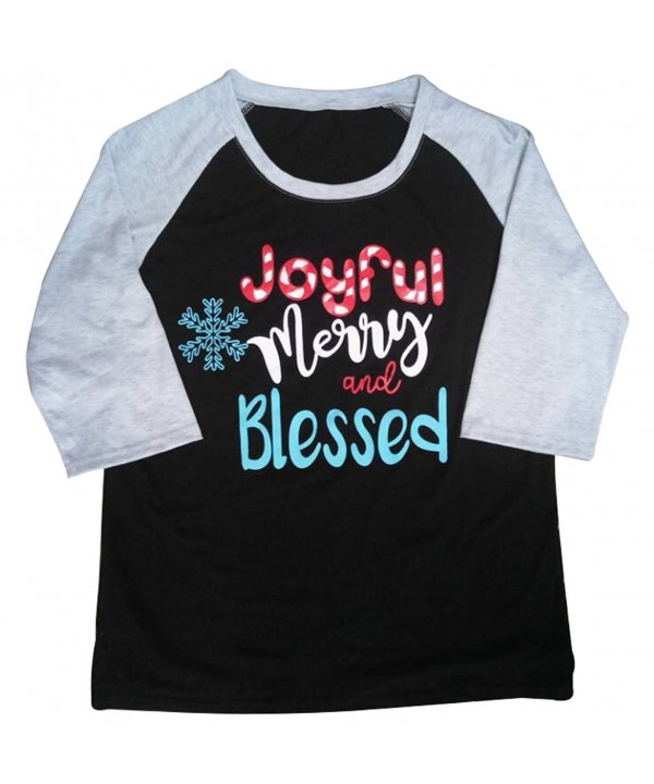 LUKYCILD Blessed Printed Christmas T shirt