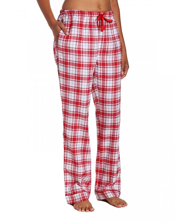 Twin Boat Womens 100% Cotton Lightweight Flannel Lounge Pants - Checks ...