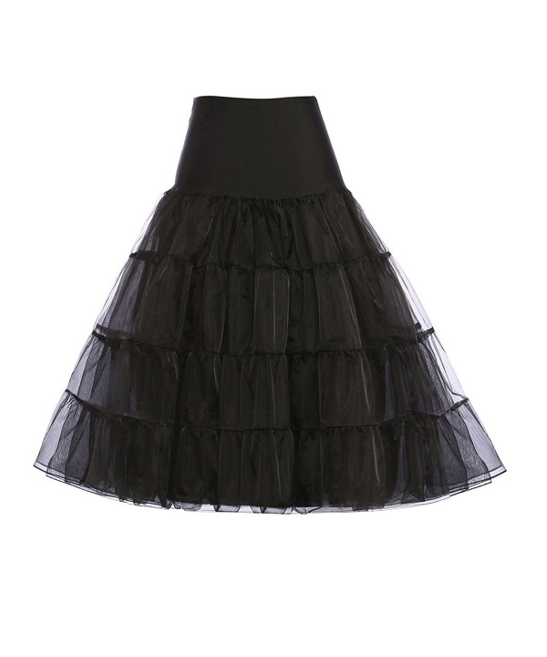 Women's 50s Vintage Petticoat Crinoline Tutu Underskirts Tea Length 30 ...