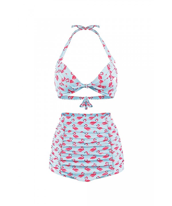 Clothin Womens Flamingo Pattern Swimsuit