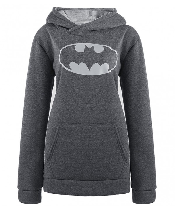Jubileens Womens Batman Kangaroo Sweatshirt