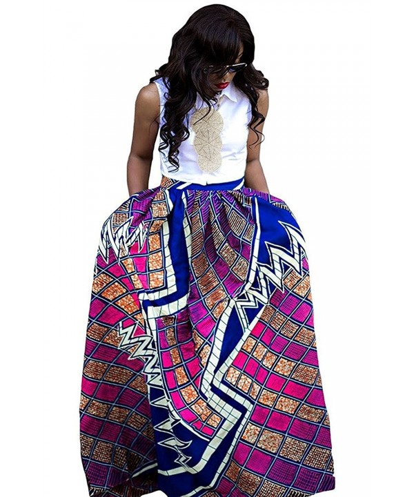 Womens Casual African Dashiki Skirts