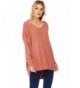 Womens Oversized Pullover Sweater H Coral