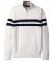 Nautica Stripe Quarter Sweater Marshmallow
