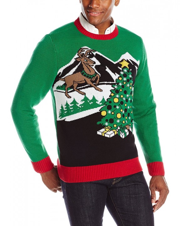 Ugly Christmas Sweater Reindeer Emerald