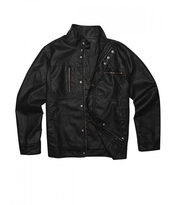 Jinidu Vintage Collar Leather Jacket