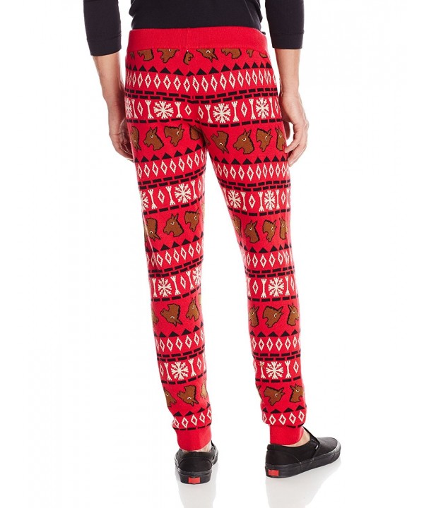 Men's Horse Head Ugly Christmas Jogger Pant - Red Combo - CH125K1DN0T