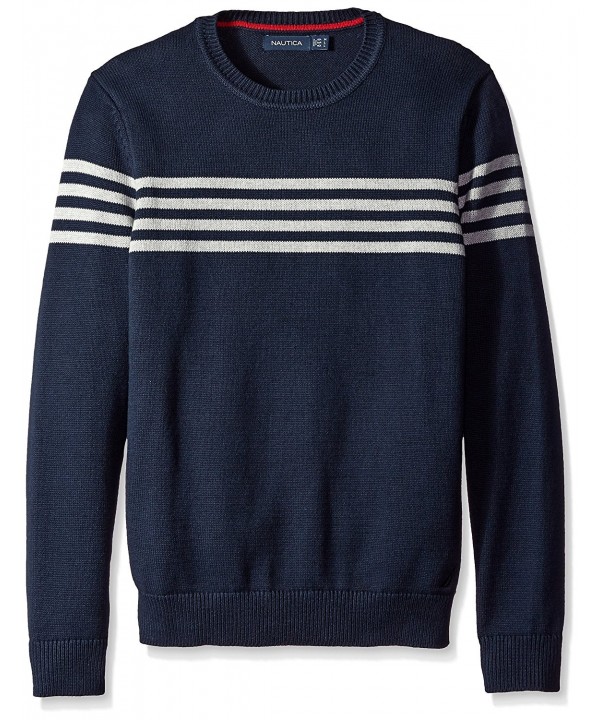 Nautica Mens Chest Stripe Sweater