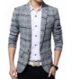 Casual Button Blazer Jacket Grey
