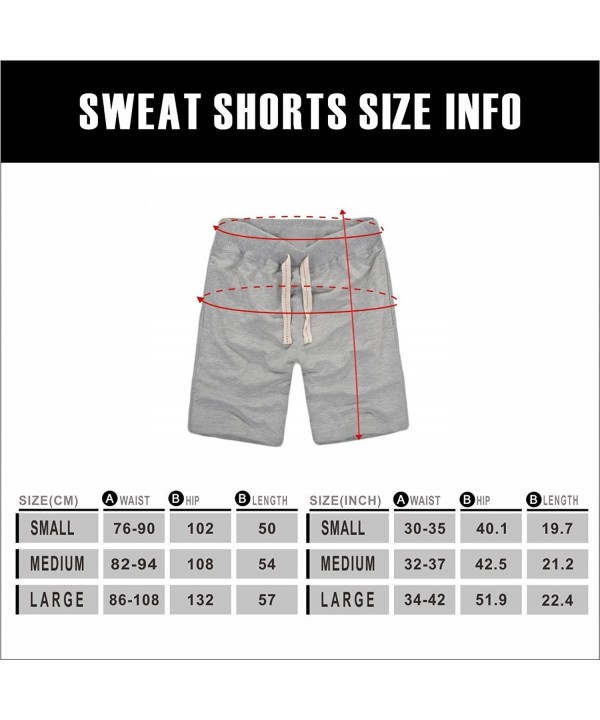 Men's French Terry Sweat Shorts - Grey - CU17Z36E458