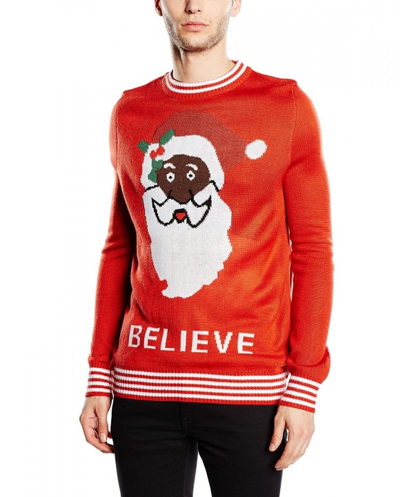 Ugly Christmas Sweater Black Santa