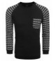 COOFANDY Colorblock Geometric Crewneck Sweatshirt