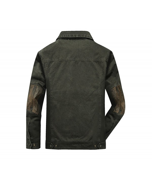 Mens Casual Cotton Bottom Down Lightweight Jackets - Army Green ...