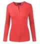 Womens Round Button Classic Cardigan