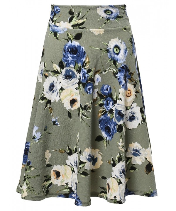 Floral Elasticized Waistband Lined Made