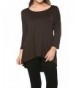 Brightly Essential Rayon Tunic Brown
