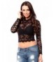 Long Sleeve Lace Small Black