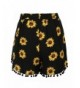 Womens Black Sunflower Shorts Medium